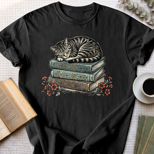Sleeping Cat Tee — Black