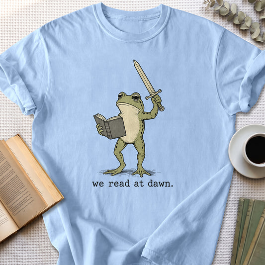 We Read At Dawn Tee — Light Blue